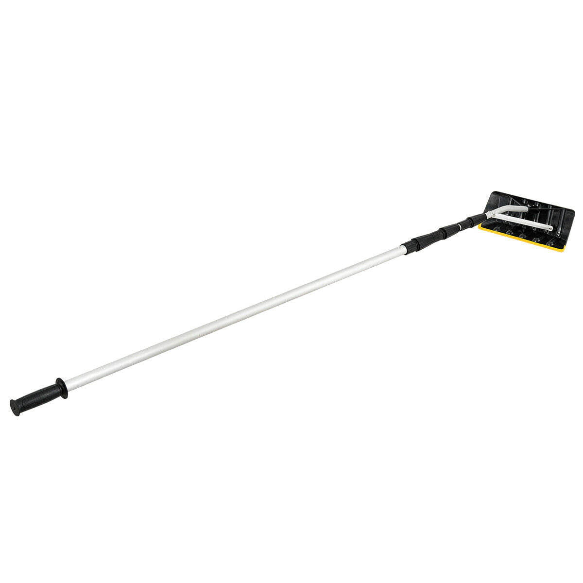 Gymax 21FT Telescoping Snow Roof Rake Large Poly Blade Aluminum Tube Non-Slip Handle