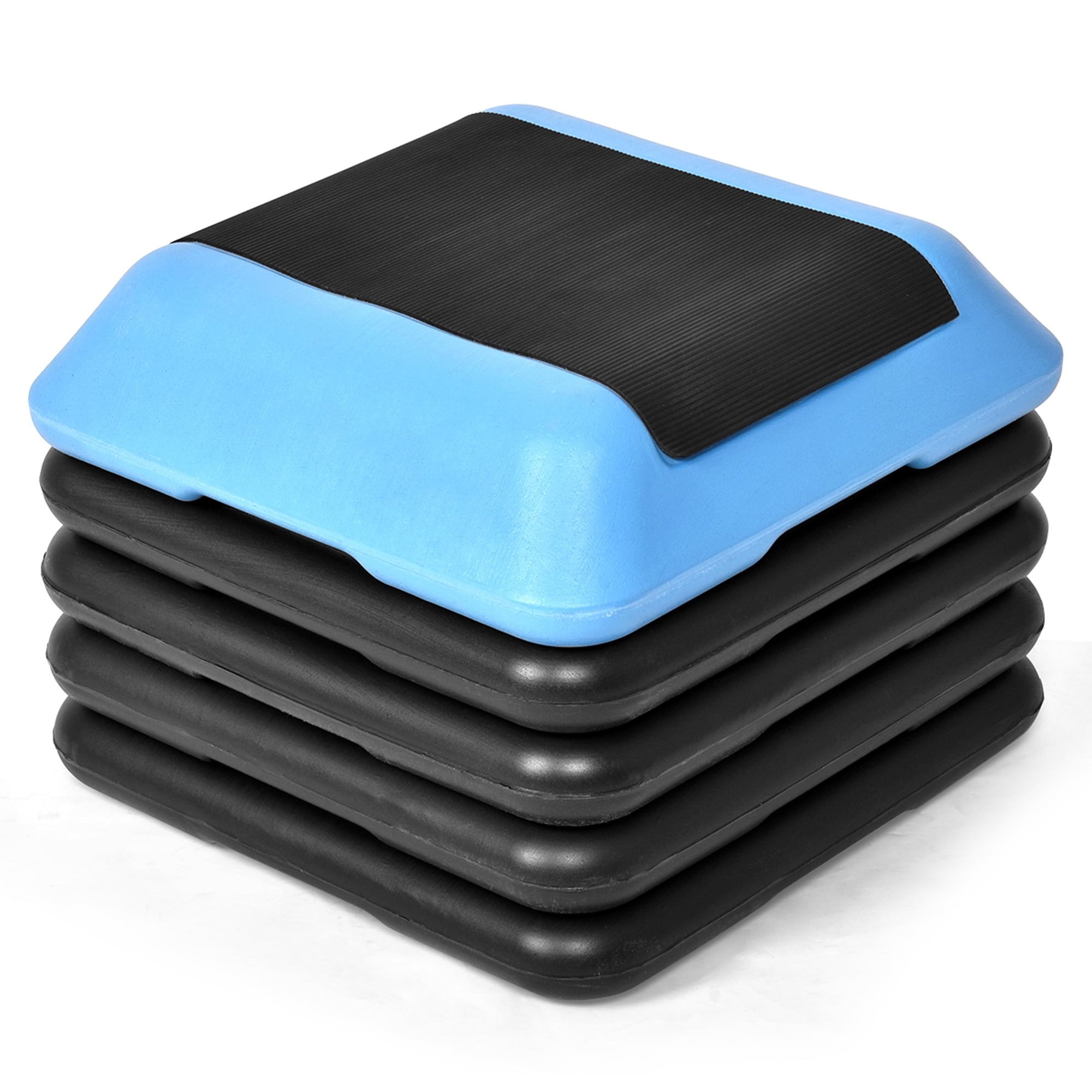 Gymax Cardio Fitness Exercise Stepper High Step Aerobic Platform with Risers