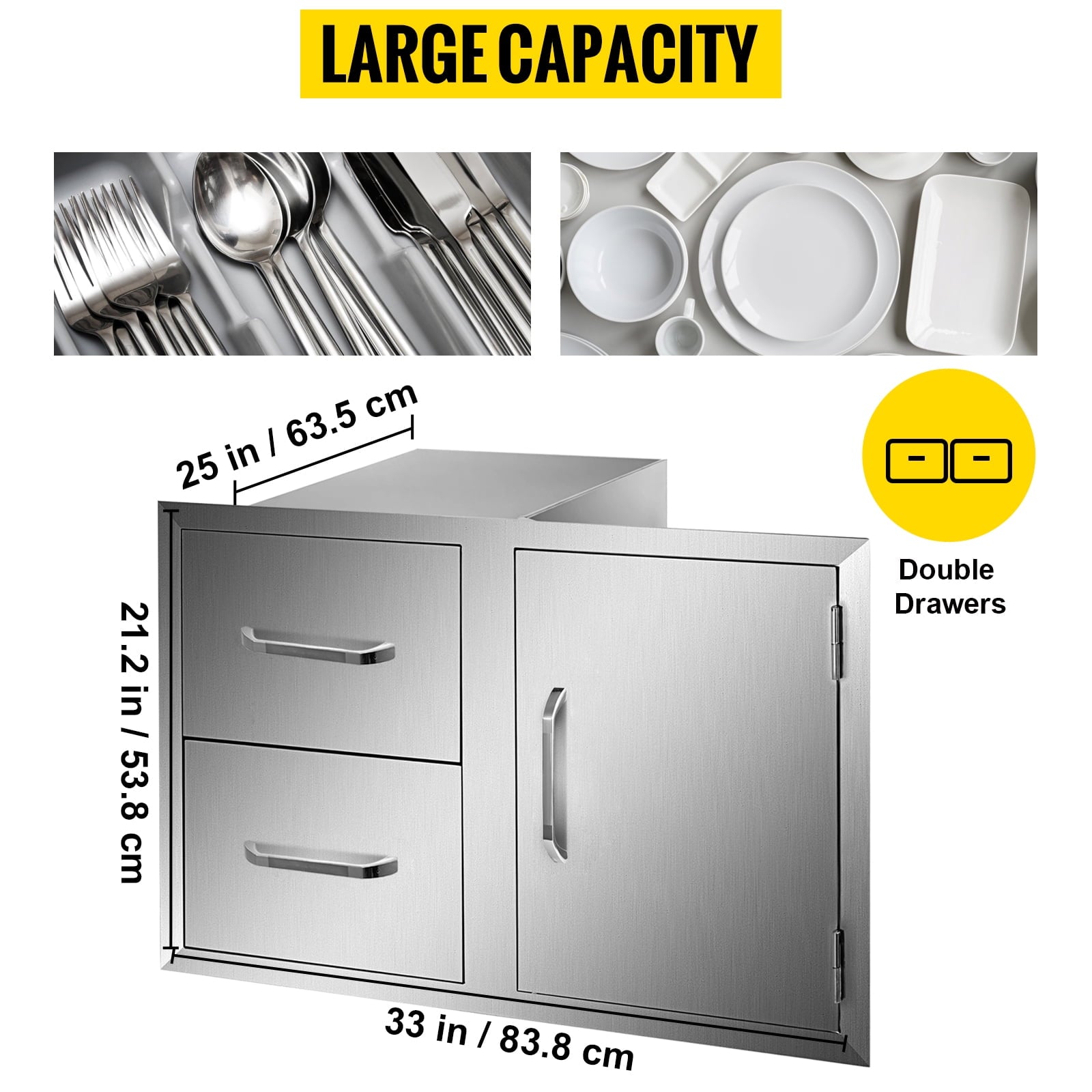 Outdoor Kitchen Door Drawer Combo 35.4