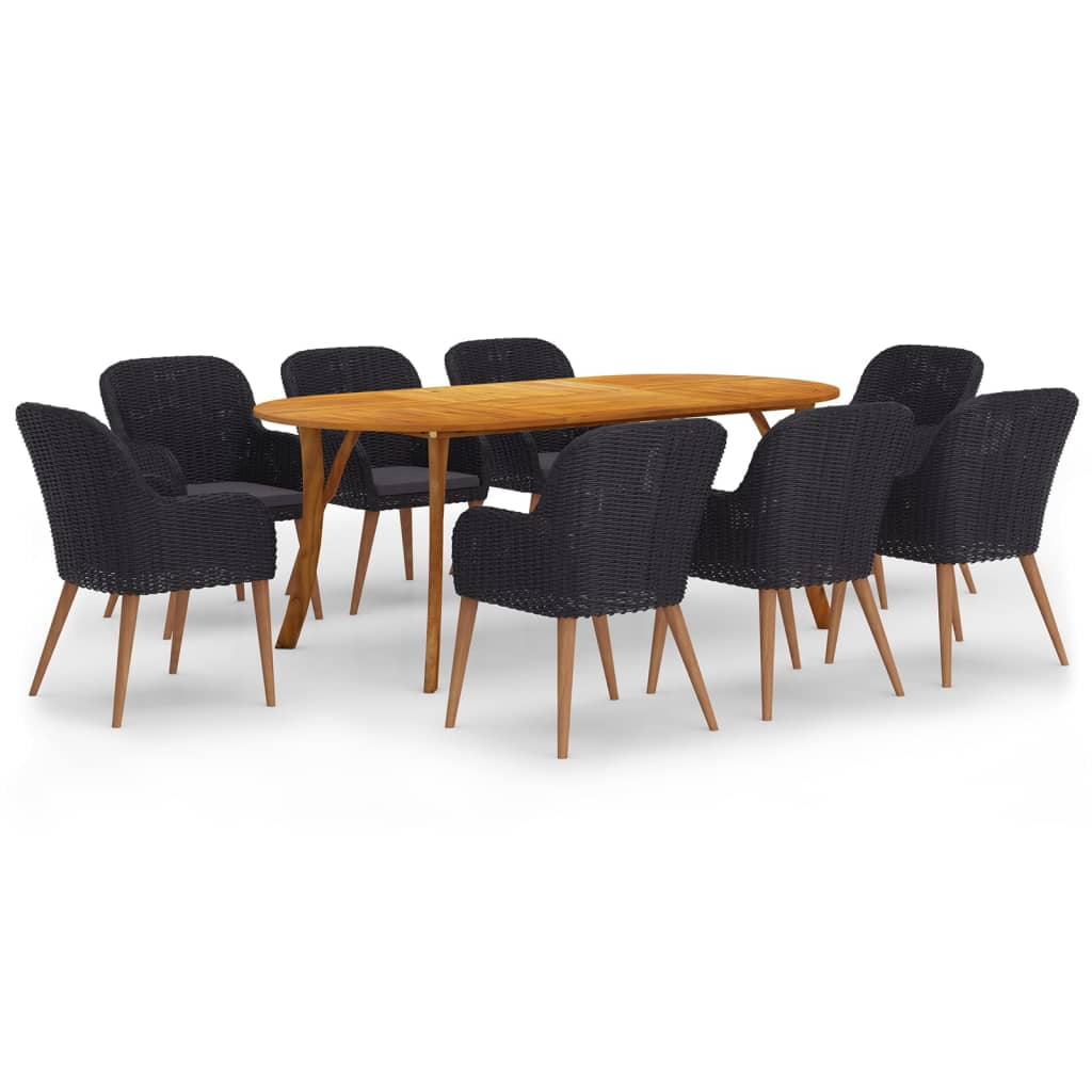 vidaXL Patio Lounge Set 8 Piece Sectional Sofa with Cushions Solid Wood Pine