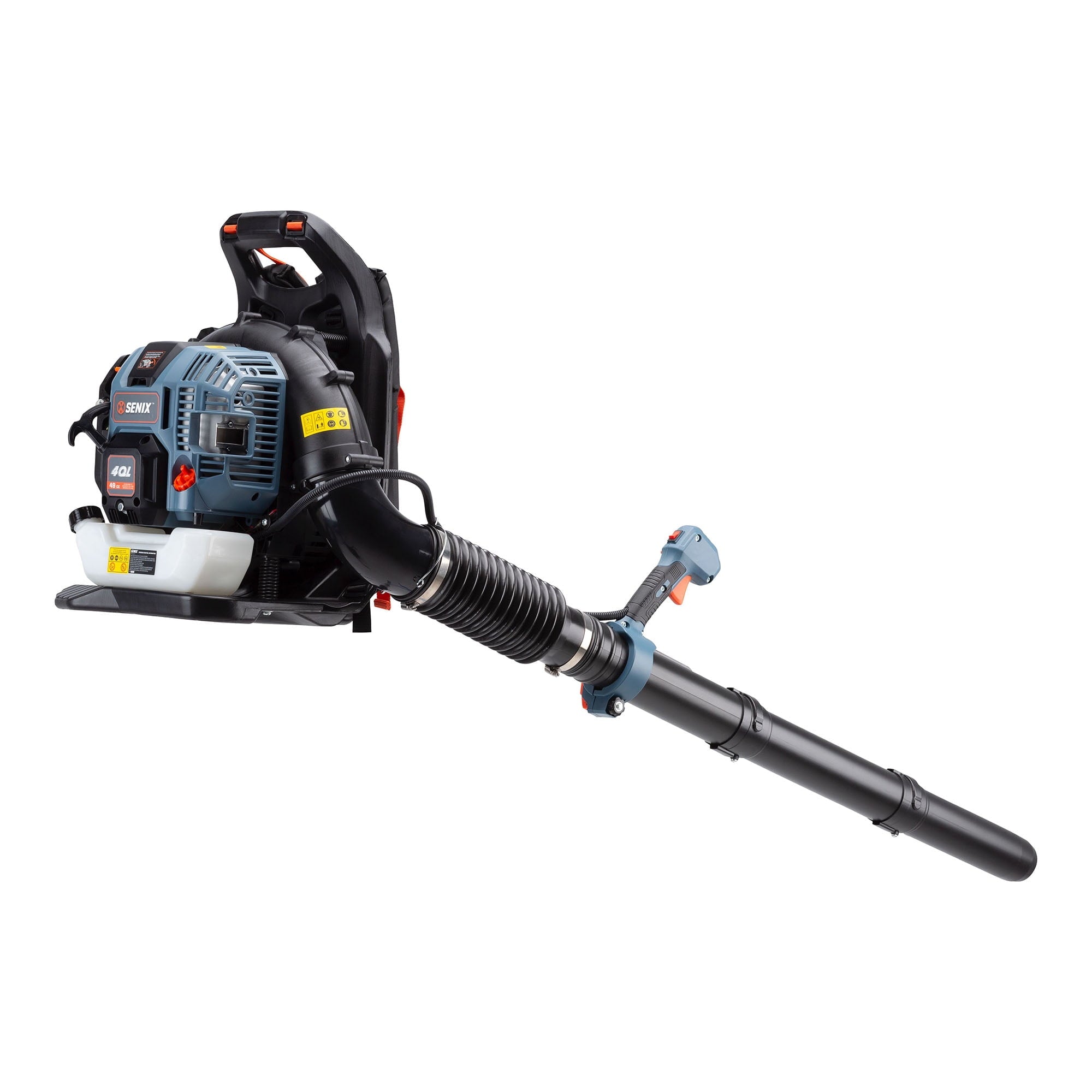 SENIX 49 Cc 4-Cycle Gas Powered Backpack Leaf Blower, up To 600 cfm and 200 mph, BLB4QL-M