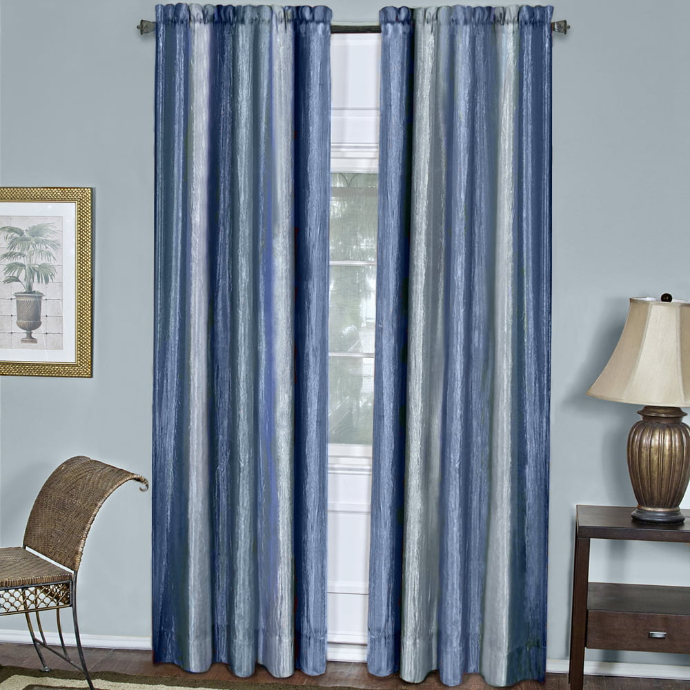 Designer Home Ombre Window Curtains, Modern Semi-Sheer Window Curtain Drape Shade Panels, Window Treatment for Livingroom, Bedroom and Kitchen, 50