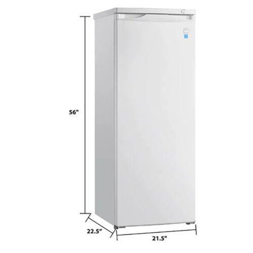 Avanti 5.8 Cu. Ft. White Vertical Freezer w/ 5 Fixed Shelves and Manual Defrost