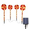 Christmas Decoration Savings! VWRXBZ 4 Pack Christmas Solar Lights Outdoor, 80LED Lollipop Peppermint Lights, Candy Cane Christmas Decorations with Warm Light for Xmas Holiday Patio Yard