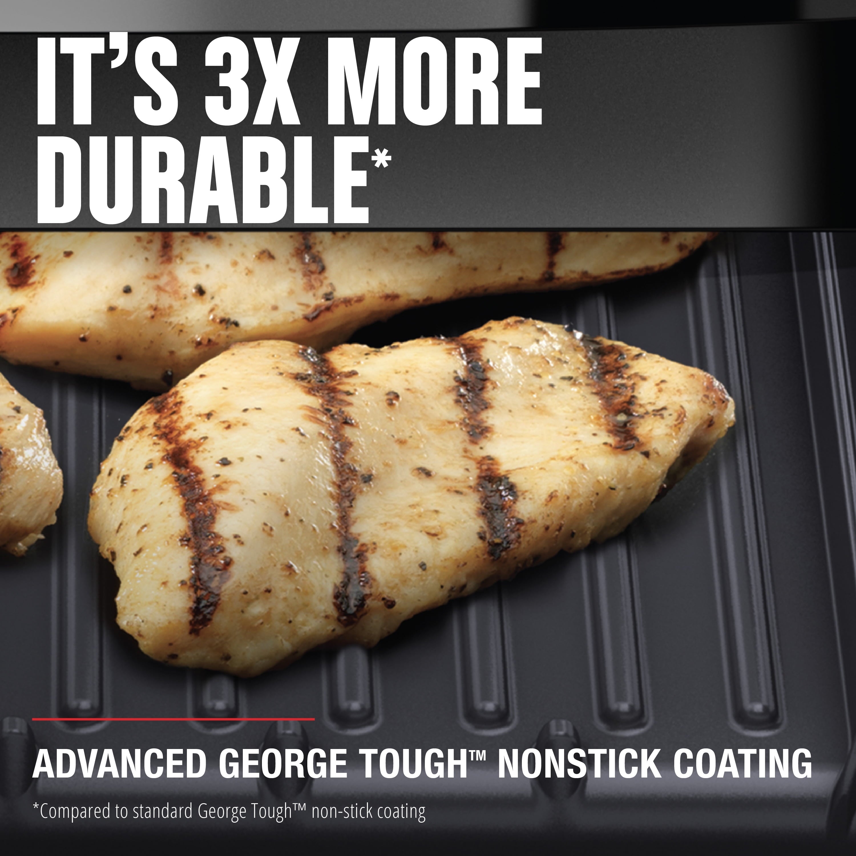 Foreman 4-Serving Removable Plate Grill and Panini, Black, GRP1065B