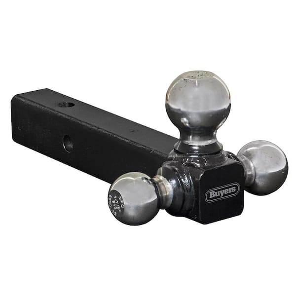 Tri-Ball Hitch-Solid Shank with Chrome Towing Balls
