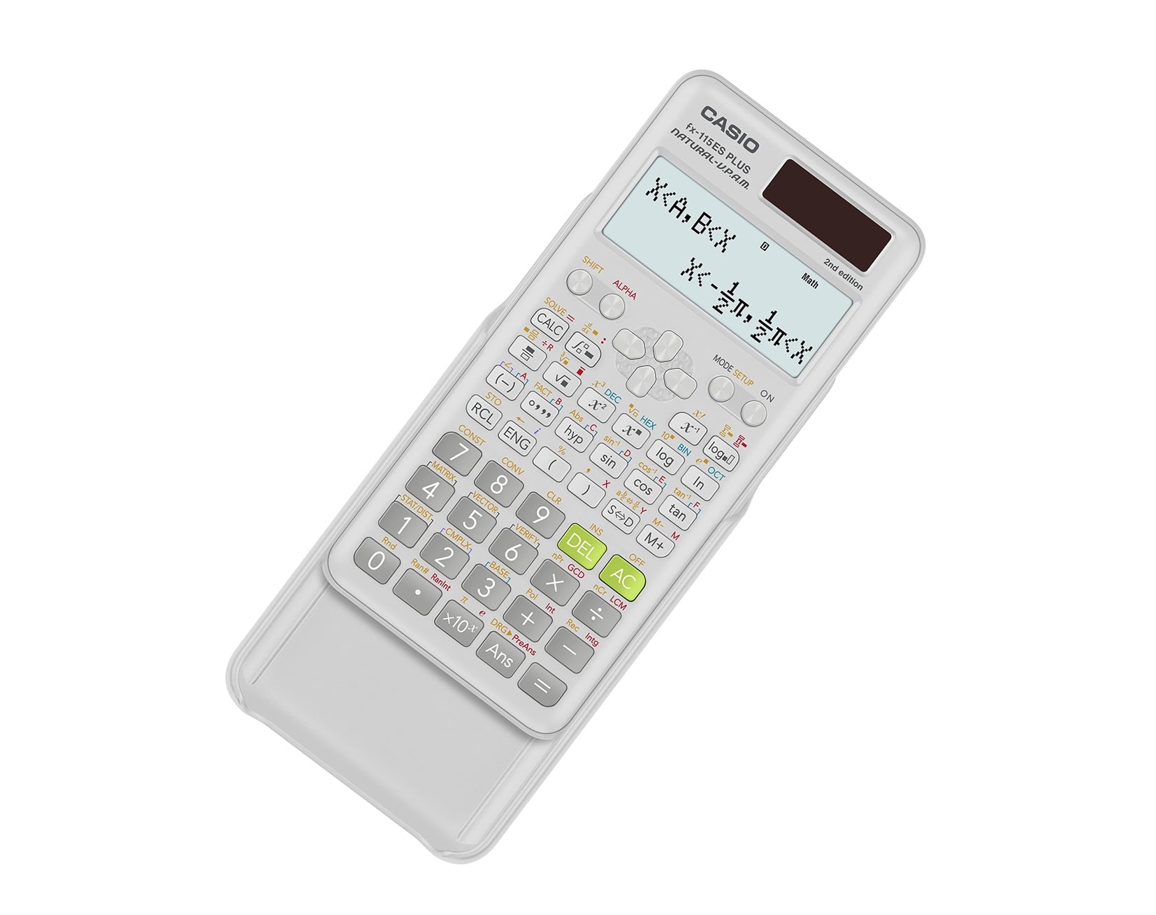 Casio FX-115ESPLUS2 Scientific Calculator, Natural Textbook Display, White
