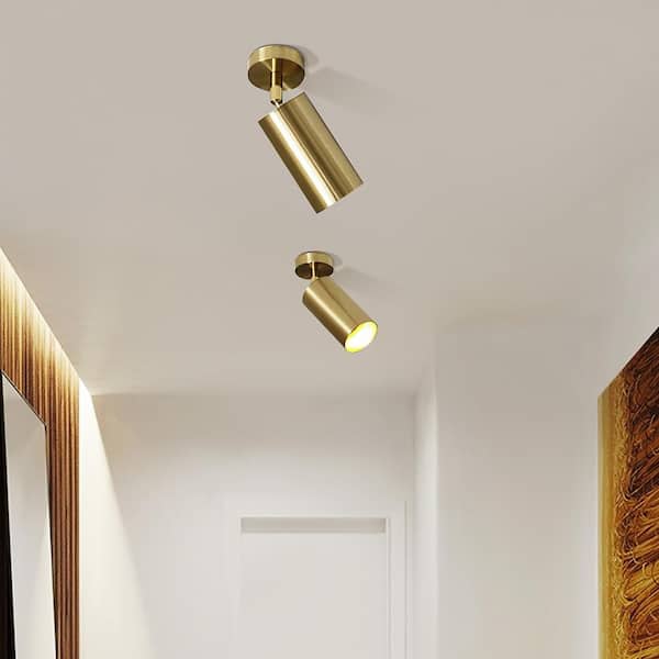 Parroco Brass Halogen/Incandescent Fixed Track Gimbal Head (2-Piece of 1-Pack)