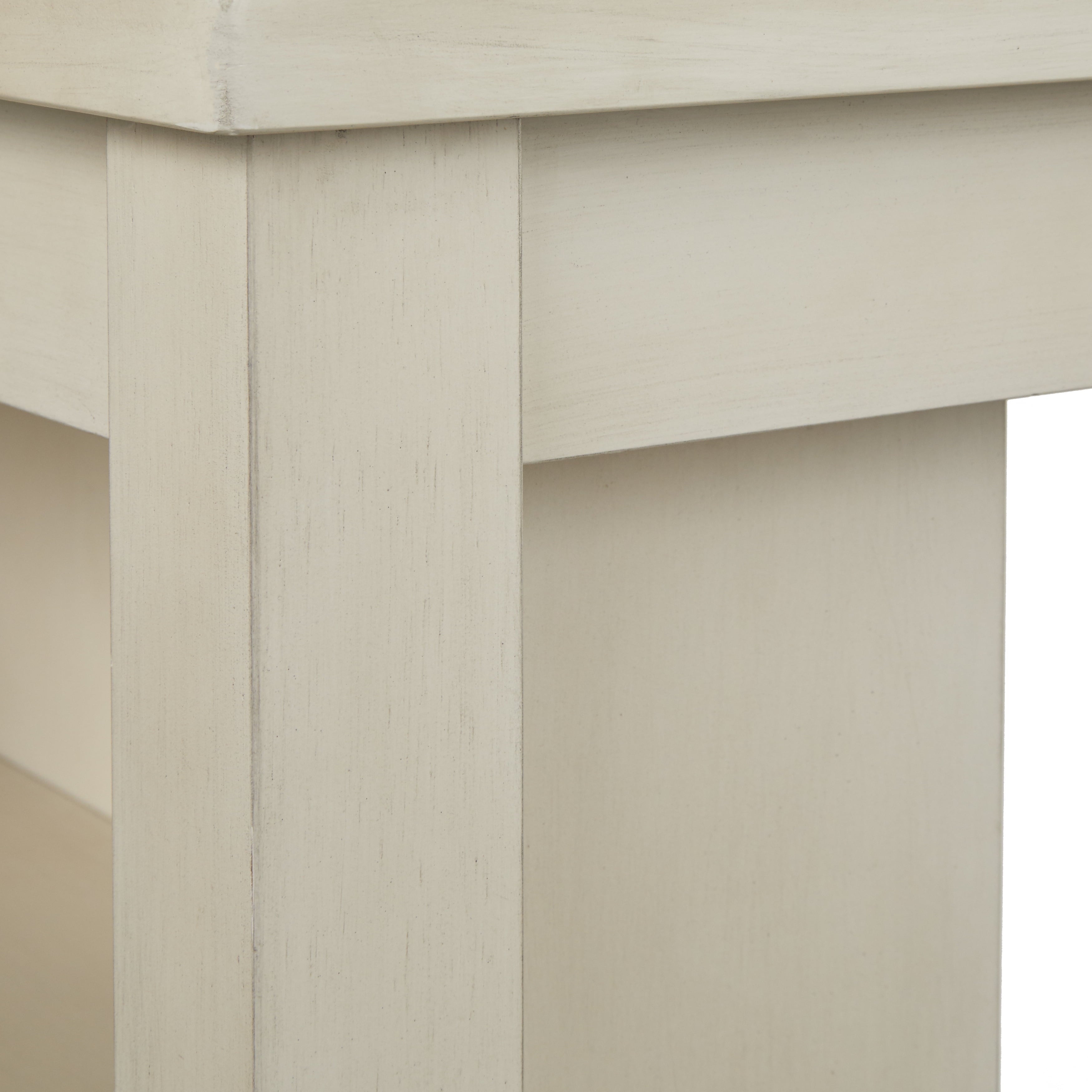 TMS Tobias Rectangular Counter Height Dining Table, Antique White