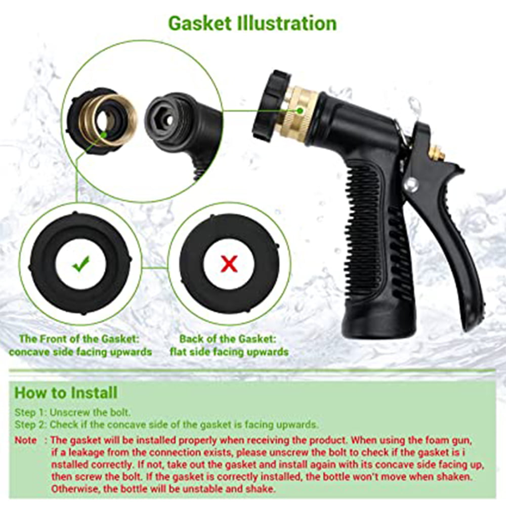 Swtroom Car Wash Foam Gun, Car Wash Soap Spray with 3/8 