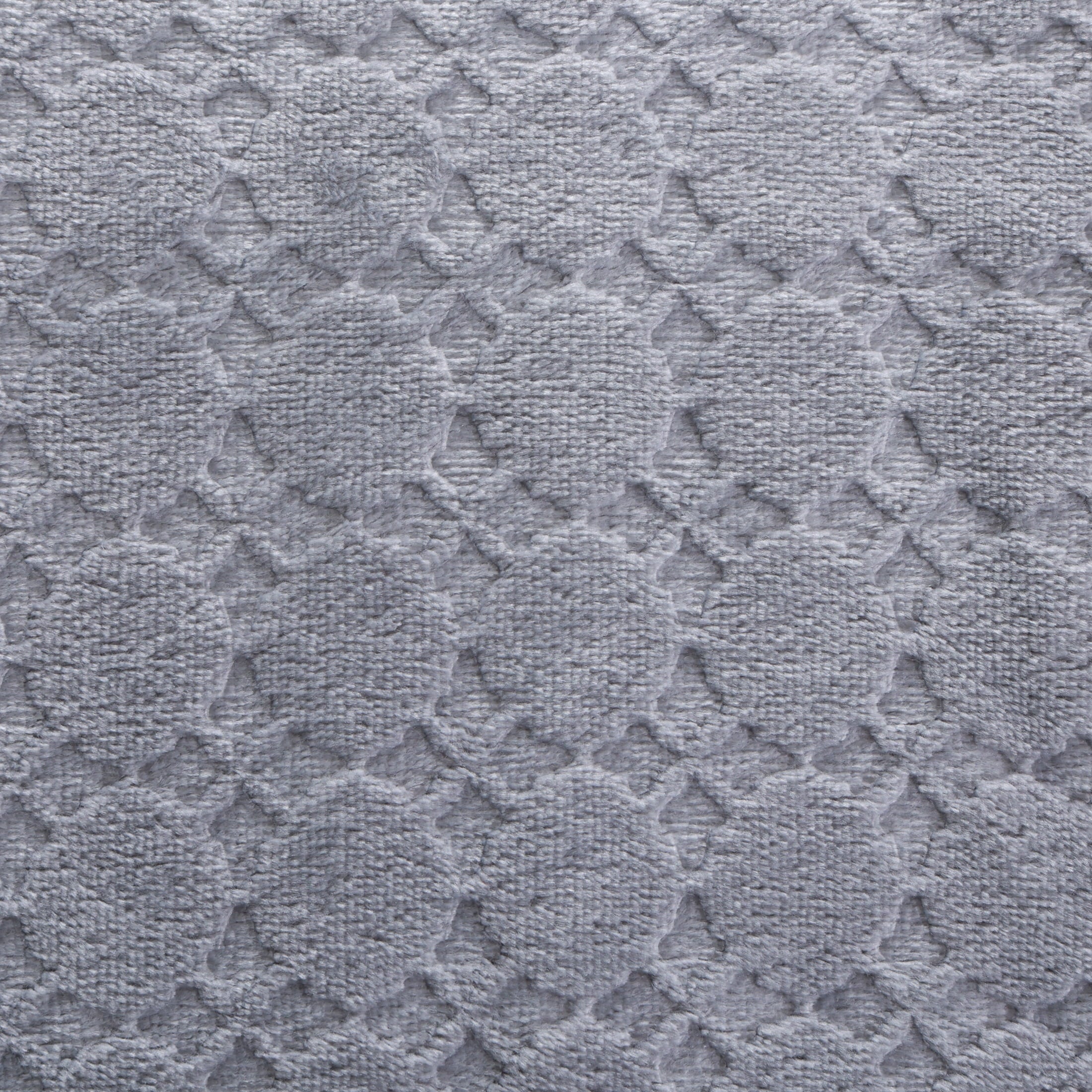 Better Homes & Gardens Printed Reverse Faux Shearling Throw, Silver Solid Embossed, 50