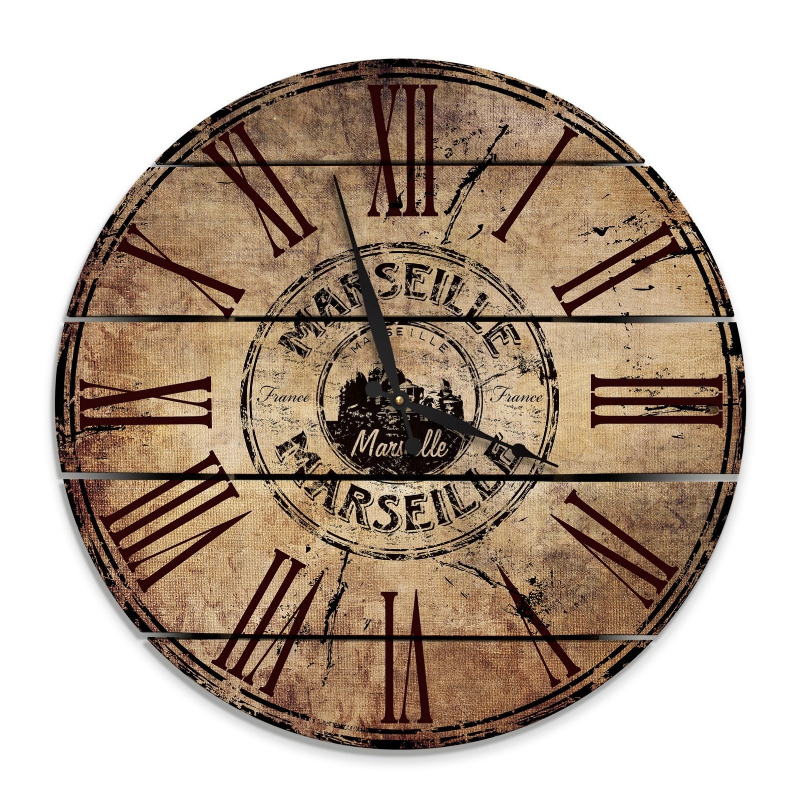 Day Dream MSC24 24 in. Marseille wood Wall Clock