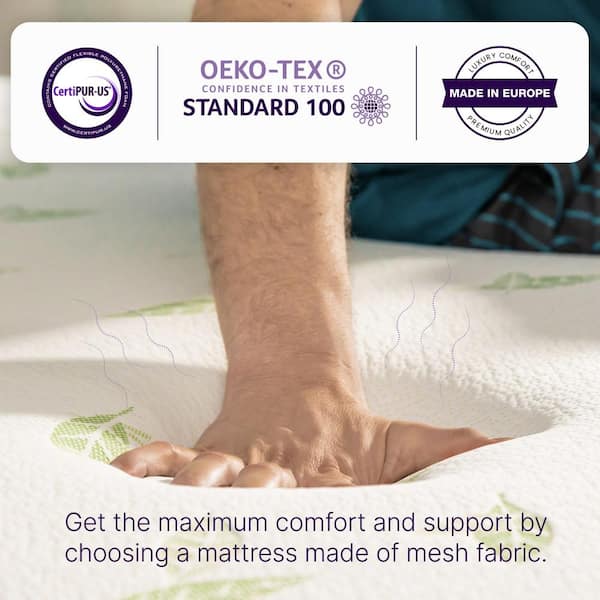 Anula Twin Medium Green Tea Memory Foam 8 in. Mattress