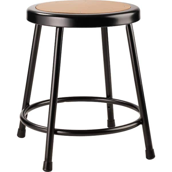 18 in. Black Heavy-Duty Steel Stool (2-Pack)