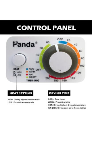 Panda Electric Portable Compact Laundry Clothes Dryer, 1.5 cu.ft, Stainless...