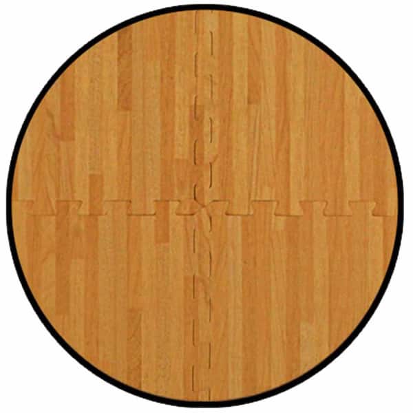 Pine 24 in. x 24 in. Interlocking Foam Anti Fatigue Tiles (16 sq. ft./case)