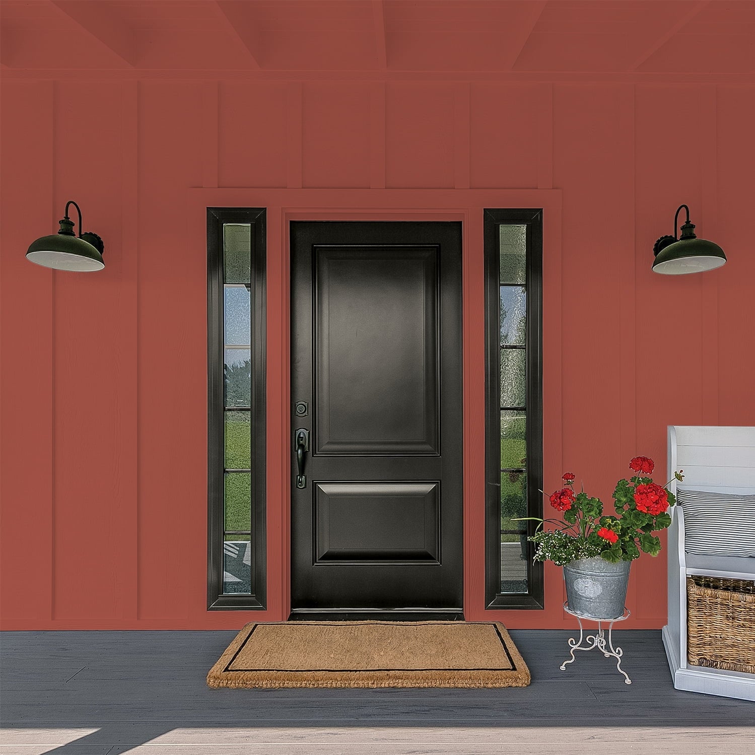 Glidden Fundamentals Exterior Paint Cedar Chest / Brown, Flat, 1 Gallon