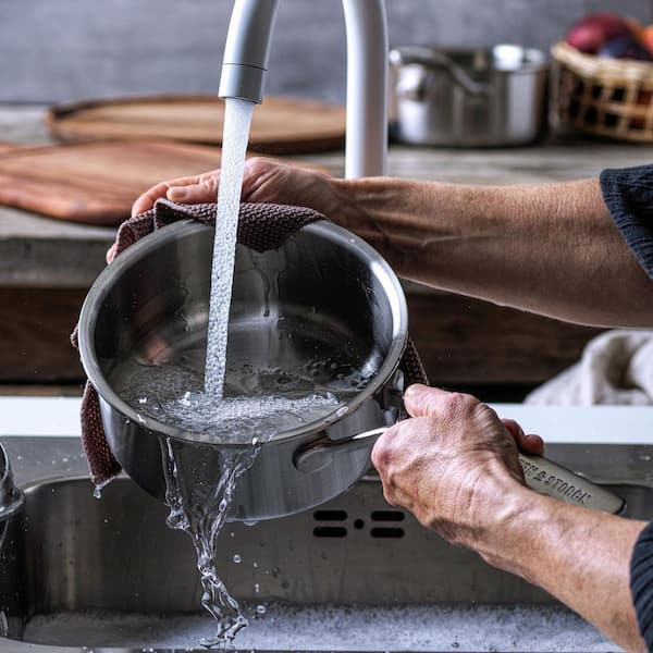Tri-Ply Stainless Steel Induction 8 Piece Cookware Pots and Pans Set
