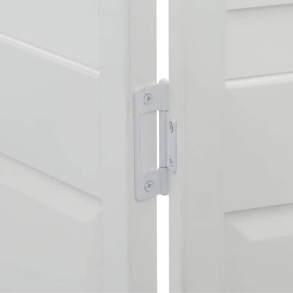 28 in. x 80 in. Louver/Panel White PVC Composite Interior Closet Bi-Fold Door