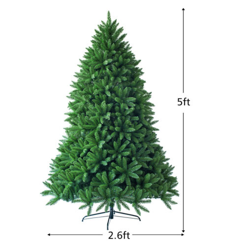 5ft Premium Hinged Artificial Christmas Fir Tree w/ 600 Branch Tips