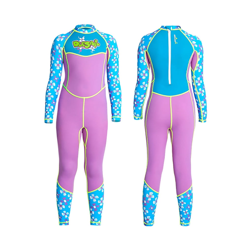 Wetsuits Thermal Diving Suit Girls Full body Swimsuit Anti\-jellyfish Purple M