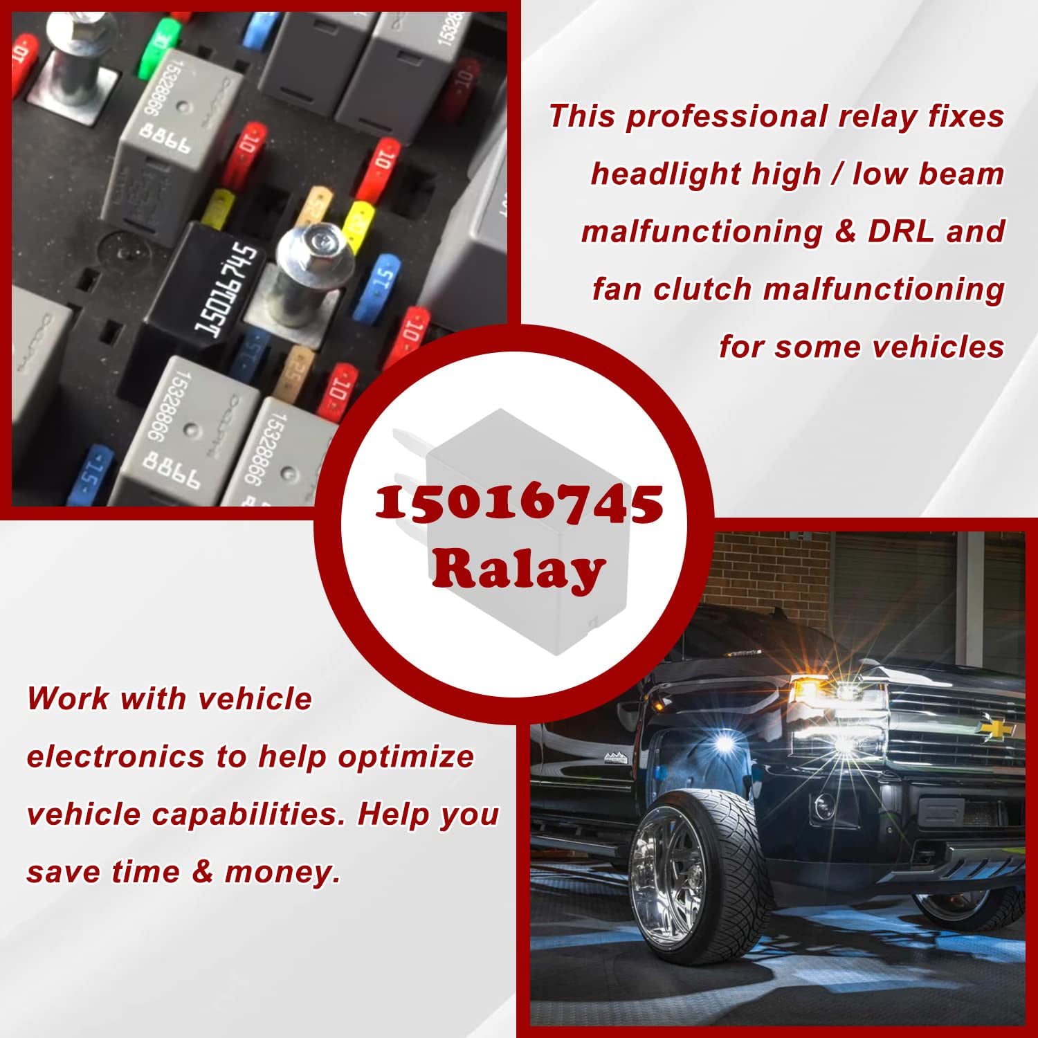 Luft Meister 15016745, 601-218 15016745 Headlight Relay, Gmc Envoy Relay, GM Multi-Purpose Relay