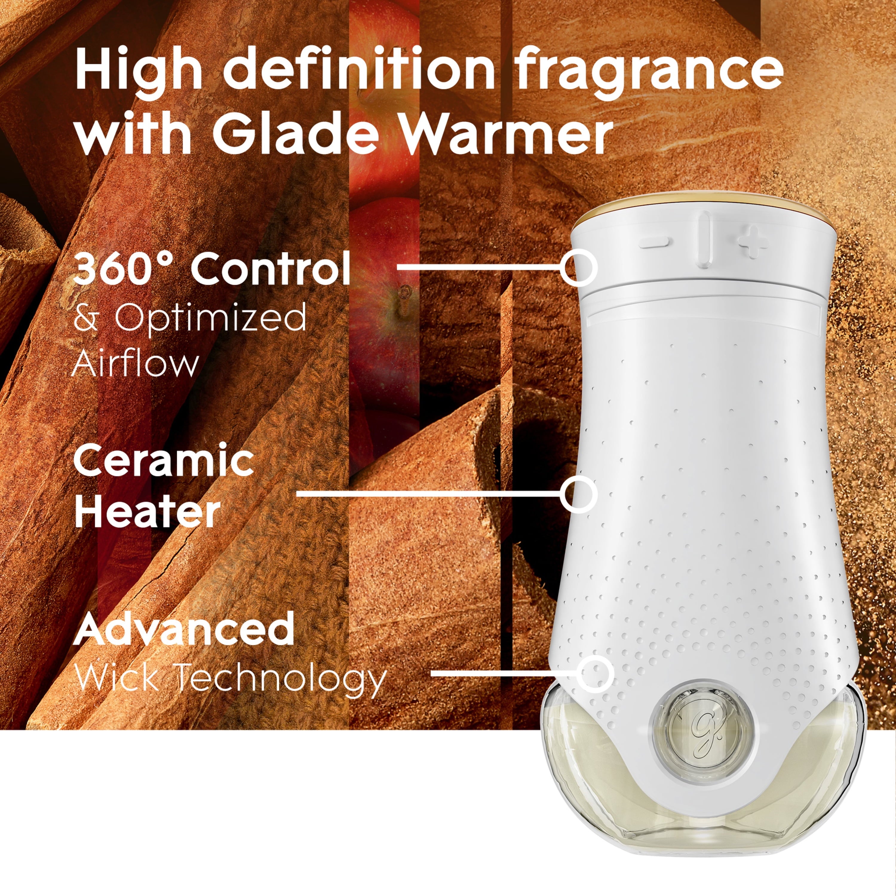 Glade PlugIns Refill 5 ct, Apple Cinnamon, 3.35 FL. oz. Total, Scented Oil Air Freshener