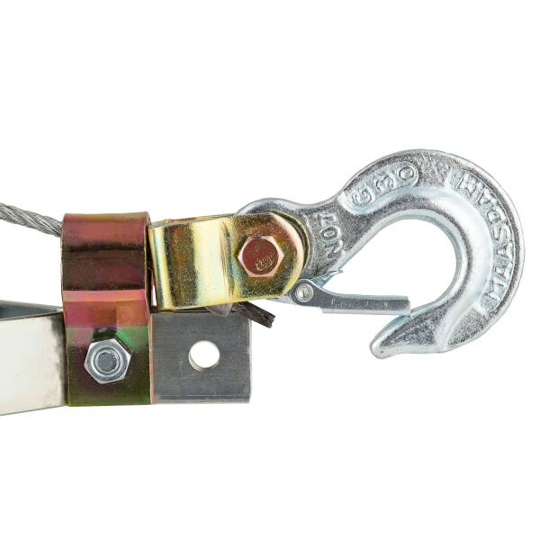 2,000 lb. 1-Ton Capacity 12 ft. Max Lift 15:1 Leverage Winch Puller Come Along Tool with 12 ft. of Cable Included