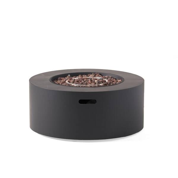 Reign Dark Gray Circular Metal Fire Pit (No Tank Holder)