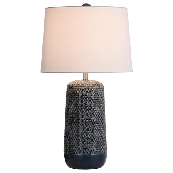 Galey 30 in. Navy Blue Table Lamp
