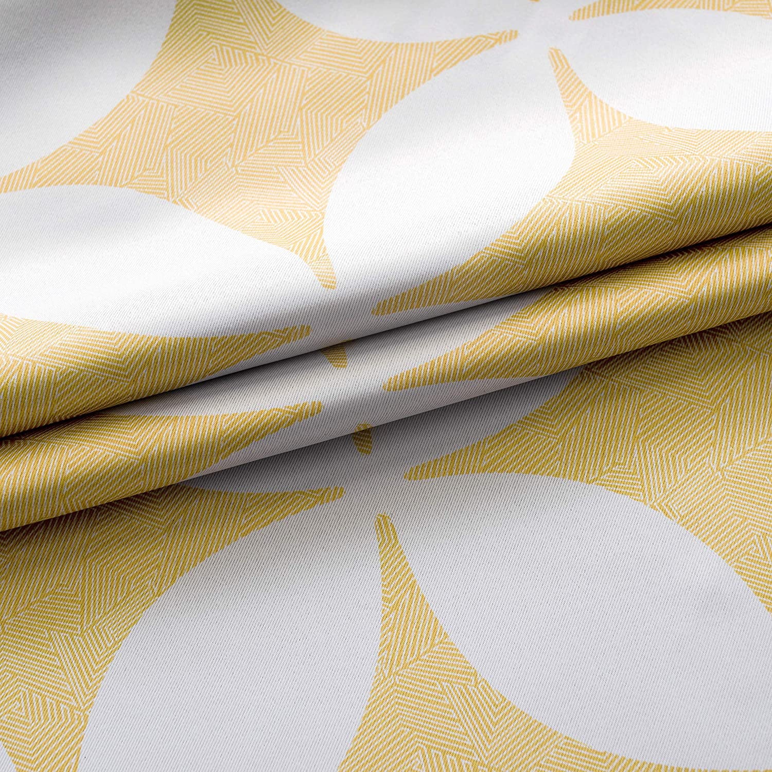 DriftAway Amelia Retro Geo Pattern Round Circle Star Print Thermal Room Polyester Rod Pocket Blackout Valance