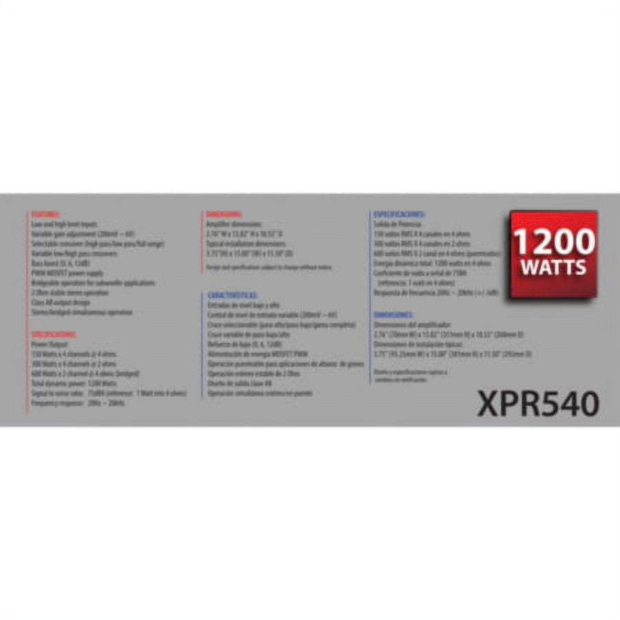 New Dual XPR540 1200 Watt 4/3/2 Channel Class A/B Car Audio Power Amplifier Amp
