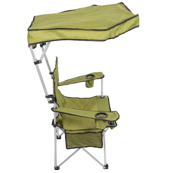 Maximum Shade Green Polyester Heavy-Duty Quad Camping Chair