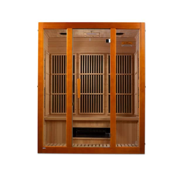 Lifesauna Aspen Upgraded 2-Person Electric Infrared Sauna with 6 Dual Tech Infrared Heaters and Chromotherapy