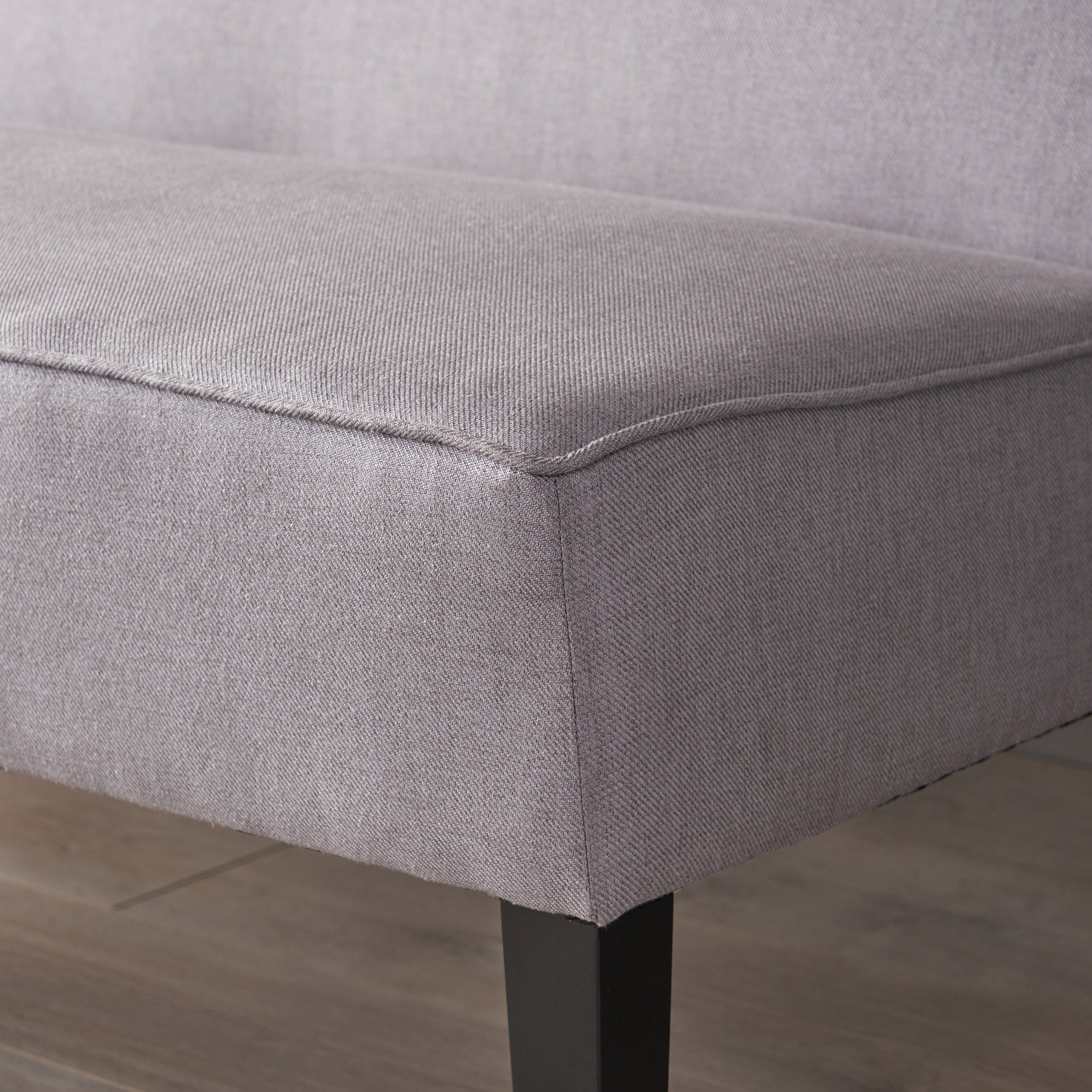 Noble House Desmond Fabric Love Seat,Light Gray