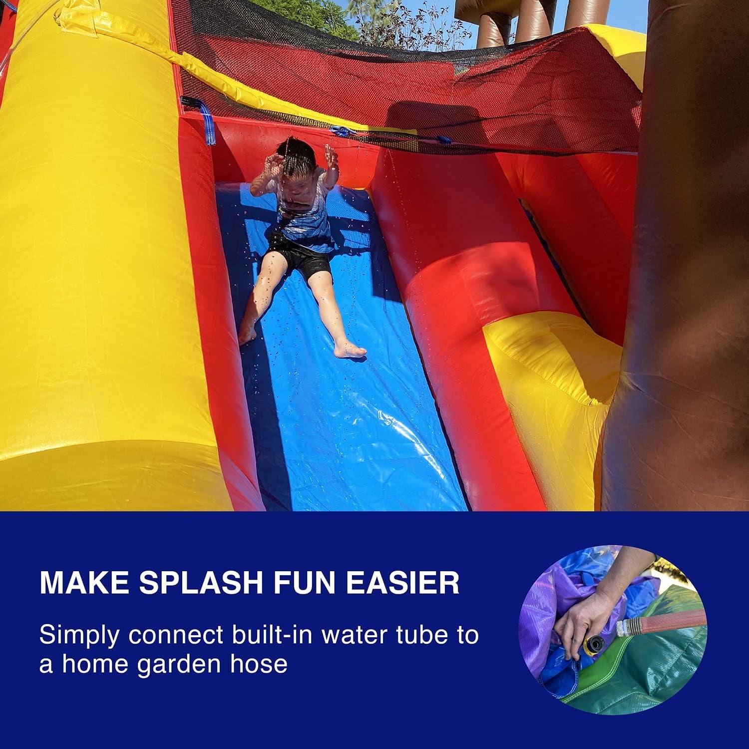 JumpOrange Pirate Ship Commercial Grade Bounce House Water Slide for Kids and Adults (with Blower)