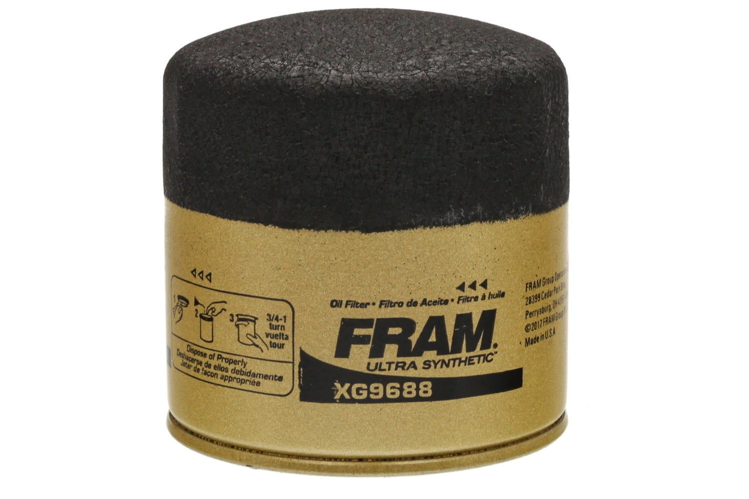 FRAM Ultra Synthetic Oil Filter, XG9688 Fits select: 2012-2023 HYUNDAI ELANTRA, 1990-2019 HYUNDAI SONATA