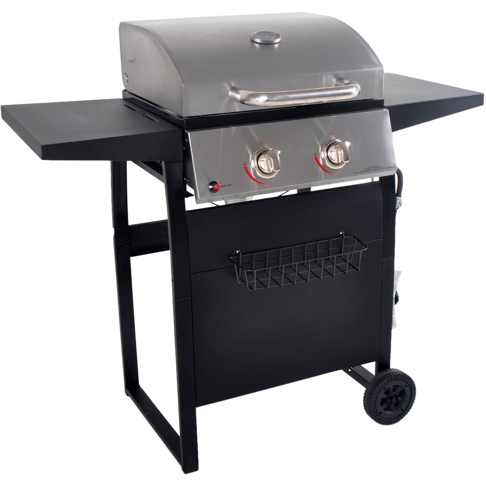 RevoAce 2-Burner Space Saver Propane Gas Grill, Stainless and Black, GBC1705WV