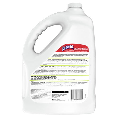 Fantastik 311930 1 Gallon Multi-Surface Disinfectant Degreaser - Pleasant Scent (4/Carton)