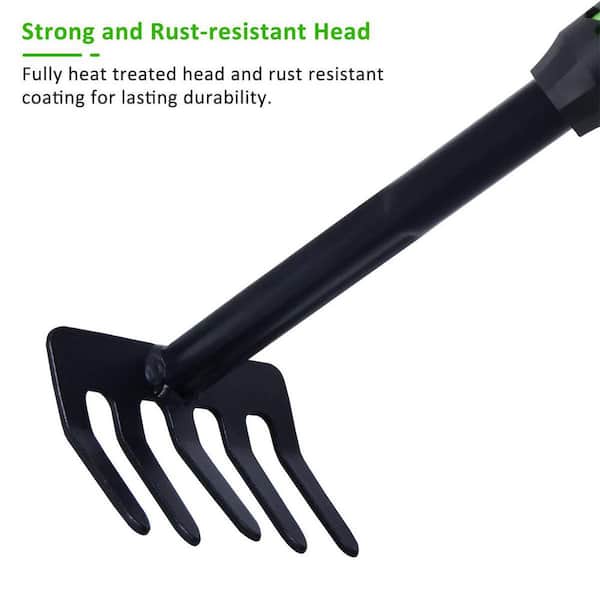 26 to 36 in. Adjustable Garden Claw Rake Hand Cultivator Tool