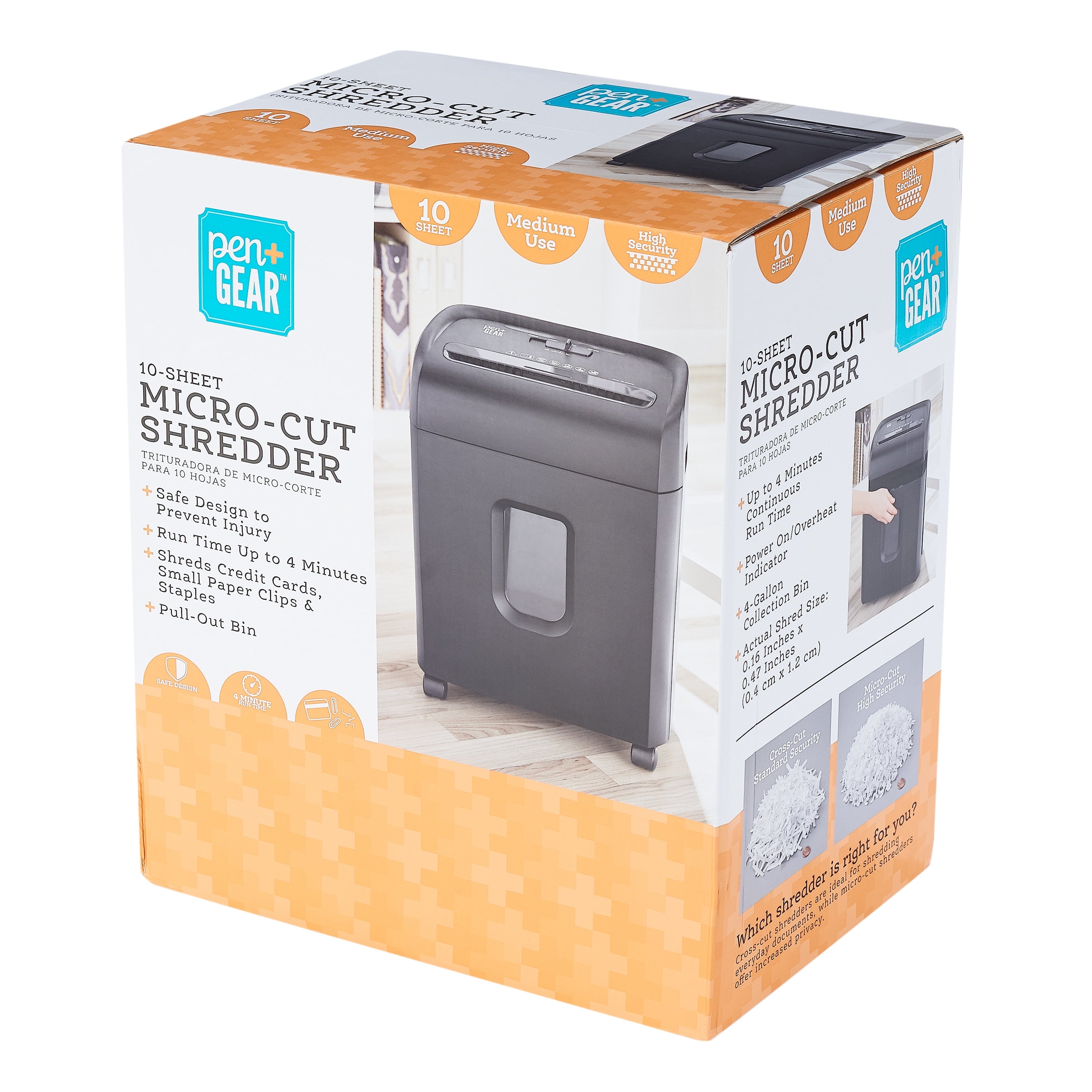 PEN+GEAR 10-Sheet Micro-Cut Paper Shredder