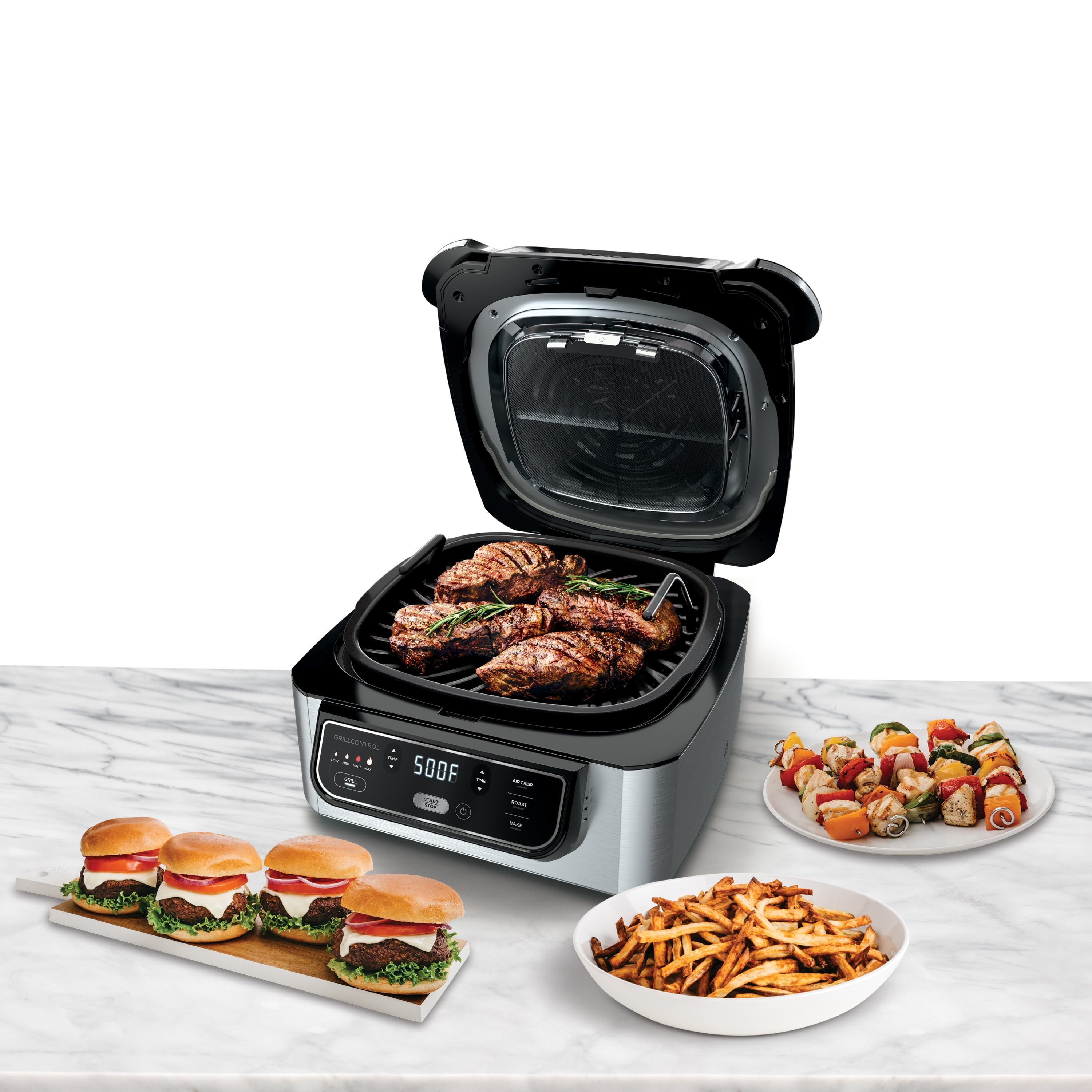 Foodi? 4-in-1 Indoor Grill with 4-Quart Air Fryer, Roast, & Bake, AG300