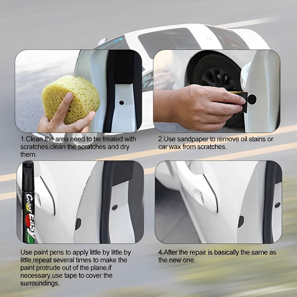 Car Touch Up Paint Black Fill Paint Pen Car Scratch Repair Two-In-One Car Touch Up Paint