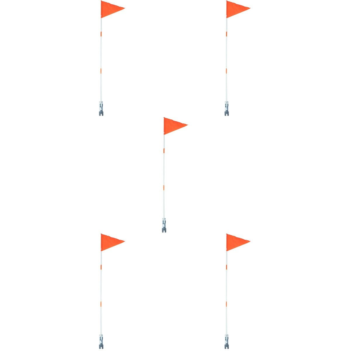 5 Pack Bike Flag 6' High Visibility Safety Flag Fiberglass Flag Pole Tear-Resistant