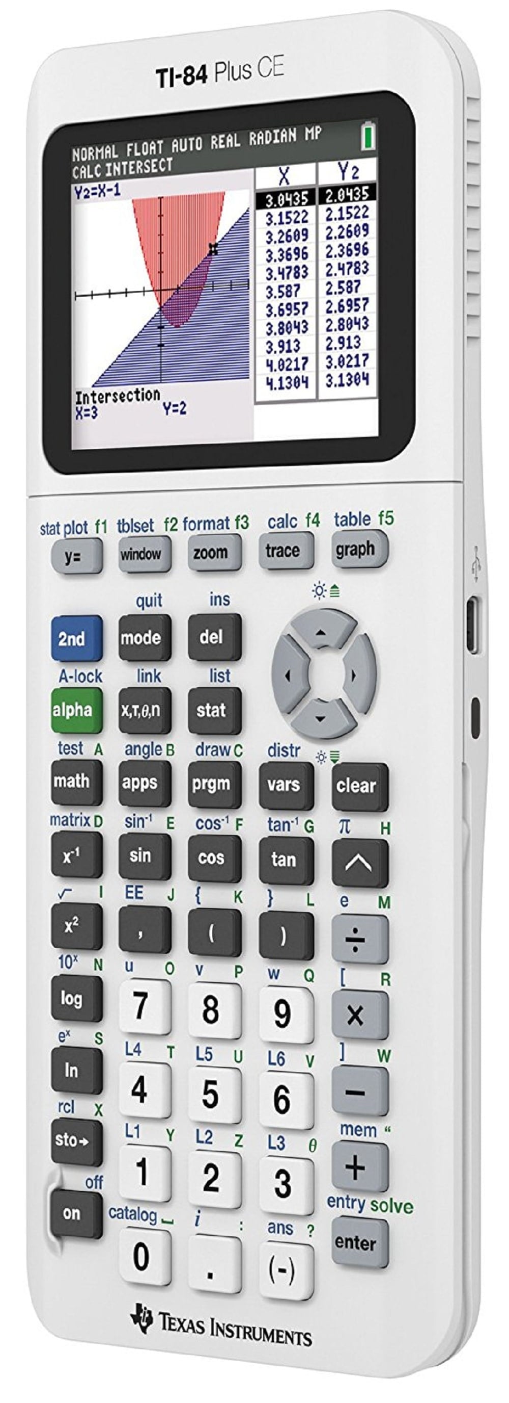 Texas Instruments TI-84 Plus CE Graphing Calculator, White