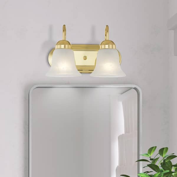 Riviera 2 Light Polished Brass Bath Vanity Light