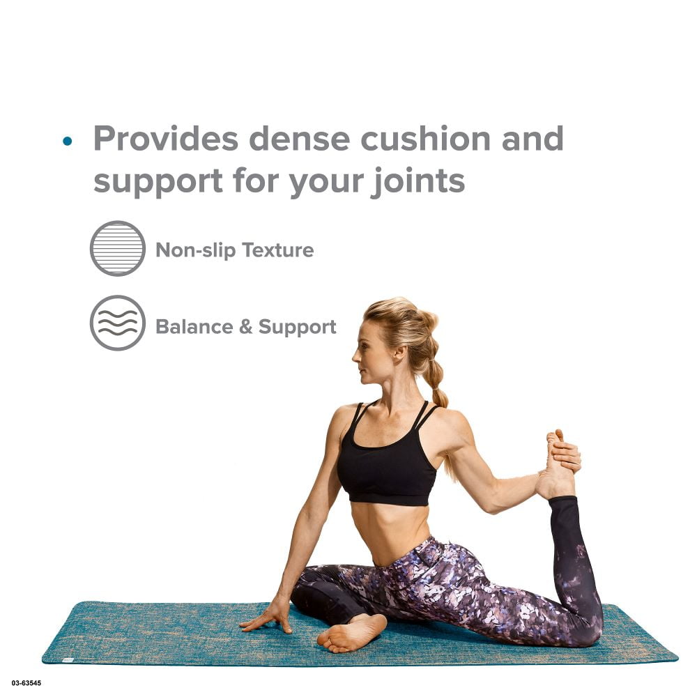 Evolve by Gaiam Jute Yoga Mat, Teal, 5mm Thick