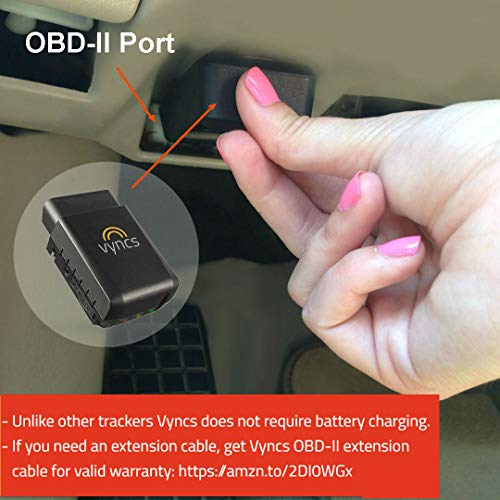 GPS Tracker Vyncs No Monthly Fee OBD, Real Time 3G Car GPS Tracking Trips Free 1