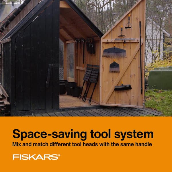 3-Piece Quikfit Leaf and Shrub Rake Attachments Garden Tool Set