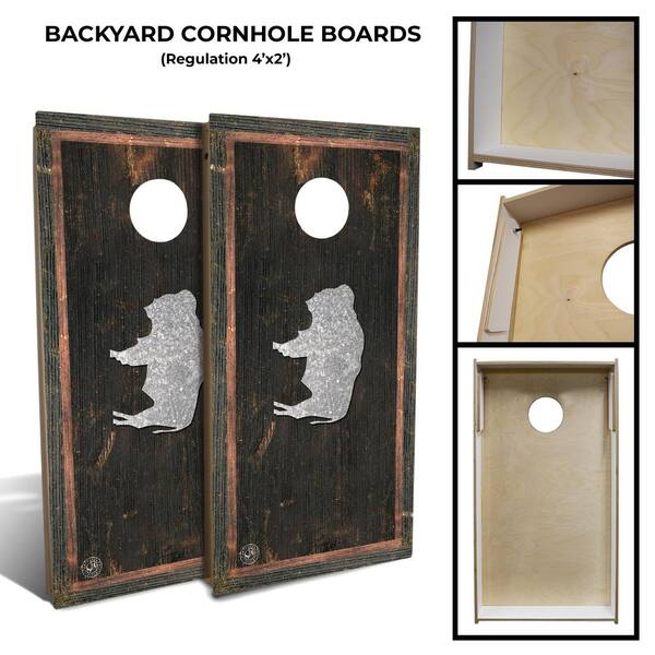 Wyoming State Flag Vintage Cornhole Board Set (Includes 8 Bags)
